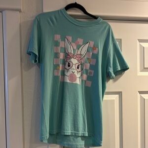Kids Aqua Bunny Graphic T-Shirt